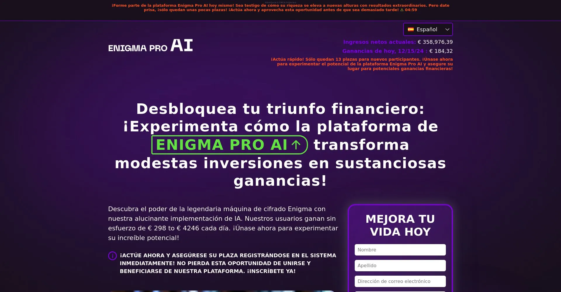 Enigma Pro AI Opiniones España: ¿es una estafa o es fiable y seguro?