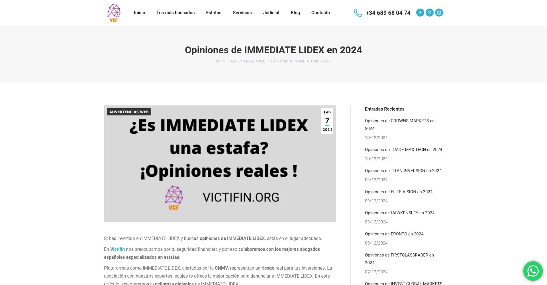 Immediate A7 Lidex Opiniones España: ¿es una estafa o es fiable y seguro?