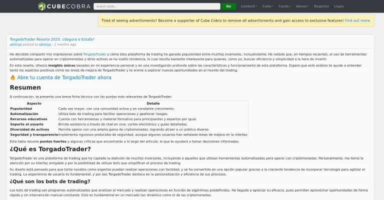 TorgadoTrader Opiniones España: ¿es una estafa o es fiable y seguro?