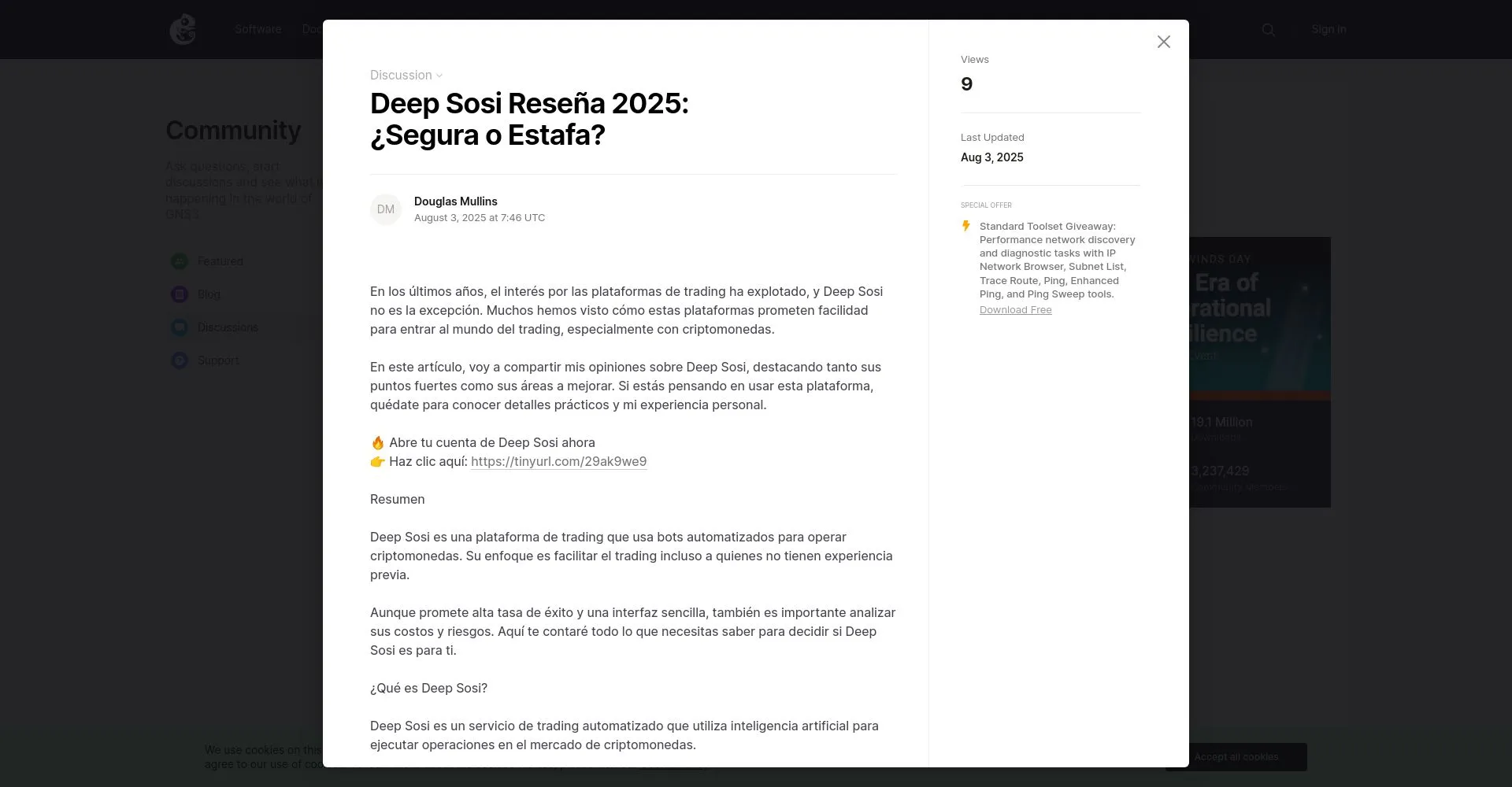 Deep Sosi Opiniones España: ¿es una estafa o es fiable y seguro?